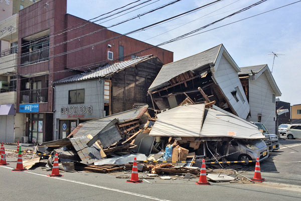 熊本県益城町を震度7の地震が2回襲った