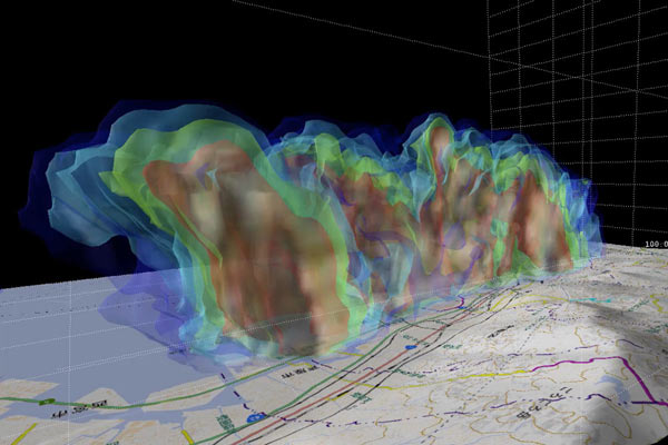 ゲリラ豪雨のシミュレーション