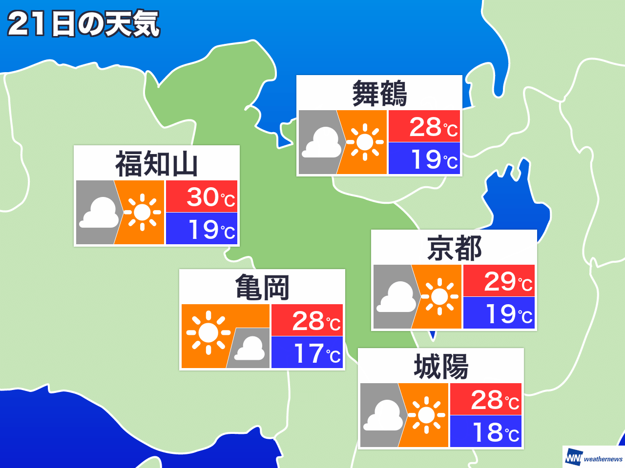 2月5日 水 京都府の今日の天気 ウェザーニュース