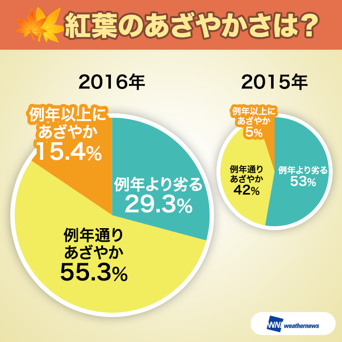 16年振り返り 鮮やかさについて 紅葉情報 Au天気