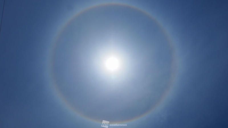 虹色の輪 西日本の広いエリアで出現 今日夕方まで ウェザーニュース