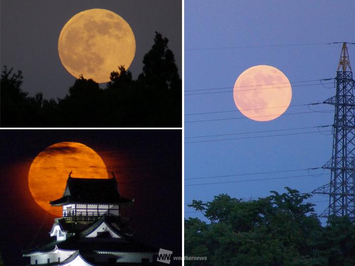 初日の出の次はスーパームーン 今夜は18年最大の満月が出現 ウェザーニュース