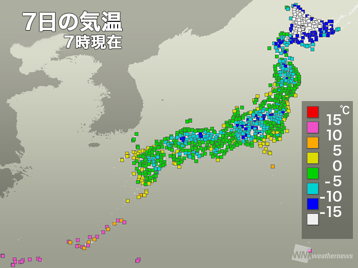 極寒続く 木更津など全国6地点で観測史上最低に ウェザーニュース