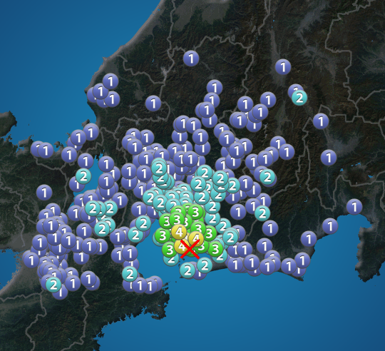 愛知で震度4の地震 午前中から周辺で地震相次ぐ ウェザーニュース