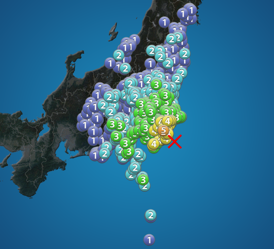 千葉県東方沖でm6 0の地震 最大震度5弱 津波の心配なし ウェザーニュース