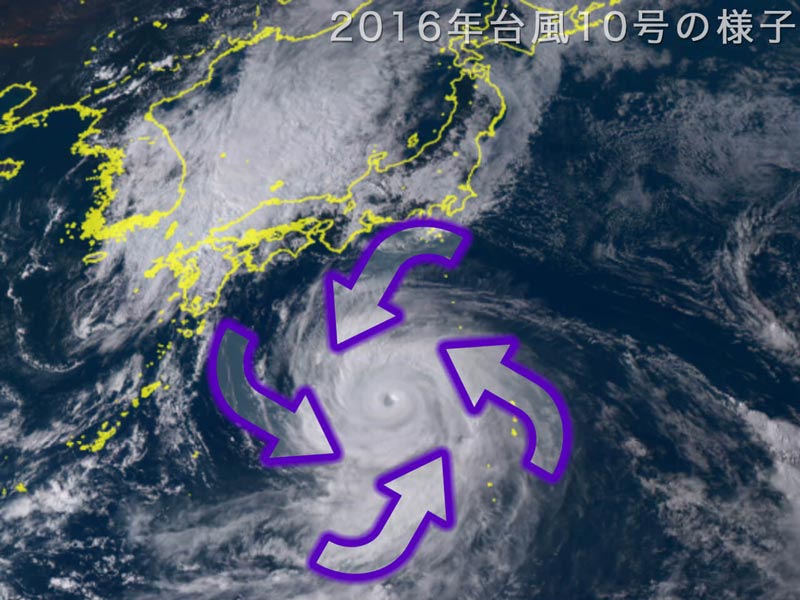 安い 時計周りの台風