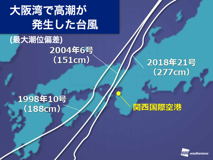 関空 再び高潮で浸水の危機 台風24号直撃で ウェザーニュース