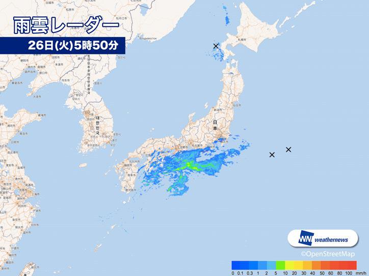 3月26日 火 の天気 関東や東海の一部で雨 北日本は強雨に注意 ウェザーニュース