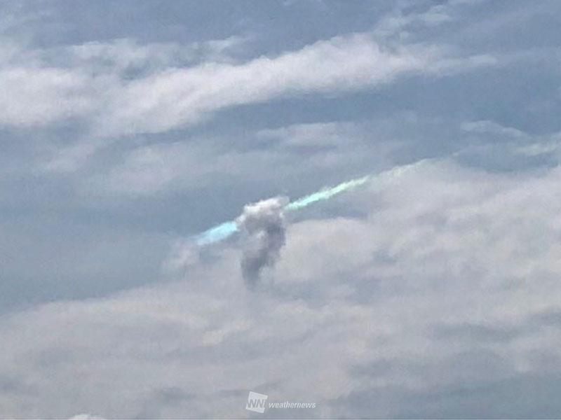 和歌山で水色に輝く彩雲が出現 - ウェザーニュース