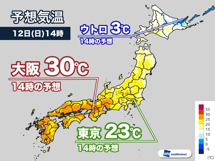 大阪や京都で30 以上の真夏日予想 東京は昨日より涼しく ウェザーニュース
