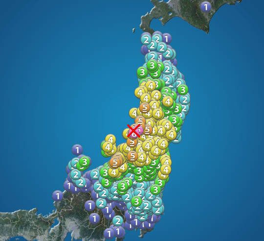 県 地震 山形 山形県村山の震度3以上の観測回数