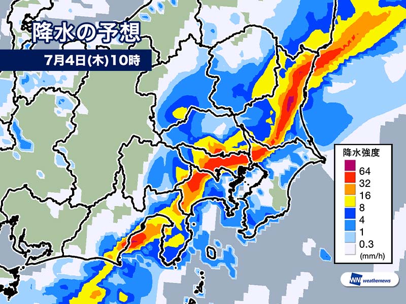 愛知や三重で激しい雨 関東は昼頃にかけ強雨に注意（2019年7月4日）｜BIGLOBEニュース