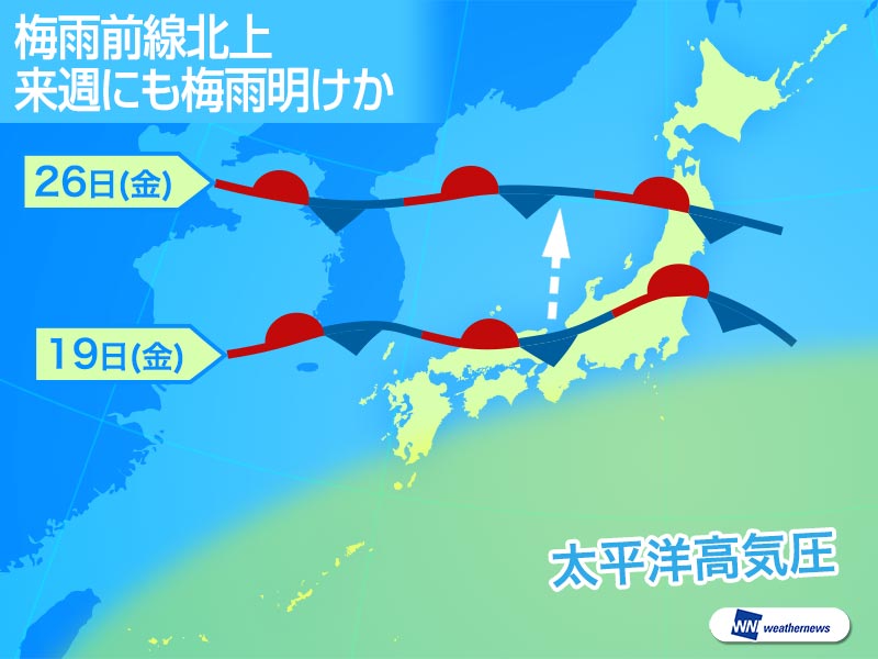 来週は関東など各地で梅雨明けか 広範囲で30 超の真夏日予想 ウェザーニュース