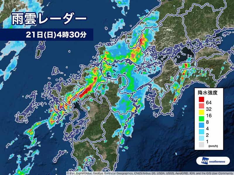 九州北部 中国地方で激しい雨 数時間降り続くおそれ 大雨警戒