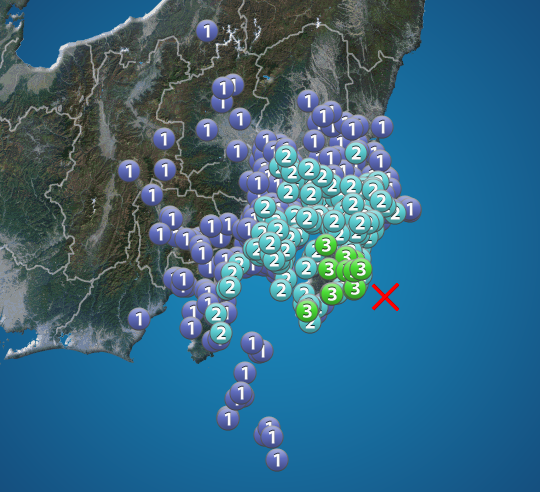 千葉県で震度3の地震発生 ウェザーニュース