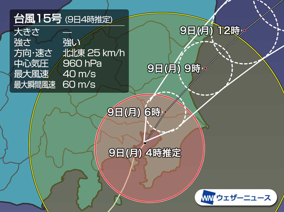 強い台風15号 羽田で43 2m S 東京湾を進み まもなく上陸へ ウェザーニュース