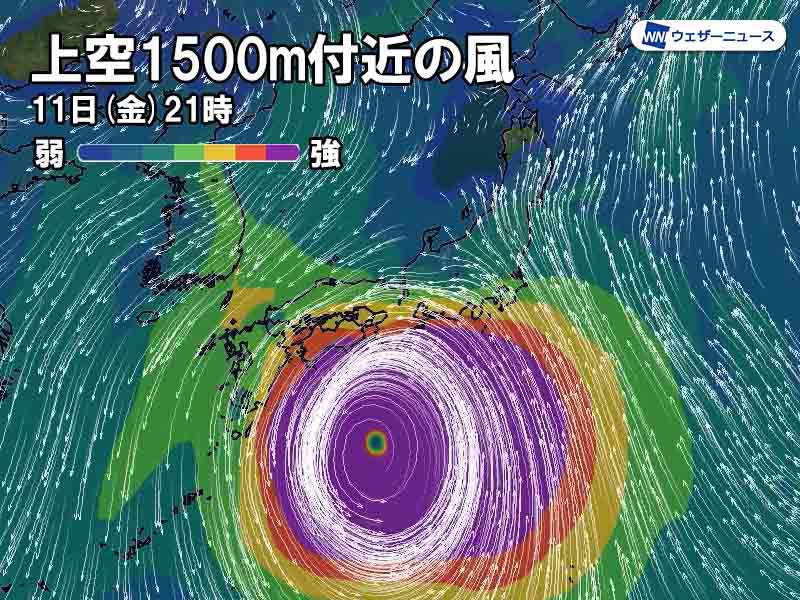 猛烈な勢力の台風19号 最大瞬間風速60m Sで関東や東海直撃か ウェザーニュース