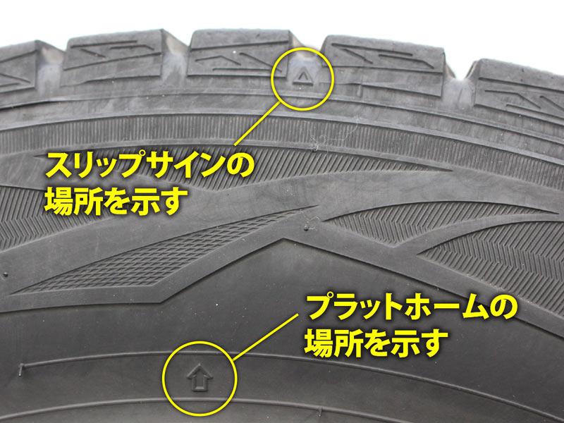 スタッドレスタイヤの交換時期は タイヤにある 印 が決め手だった ウェザーニュース