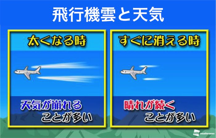 青空の長野県の空に白いライン 長く伸びる飛行機雲ラッシュ ウェザーニュース