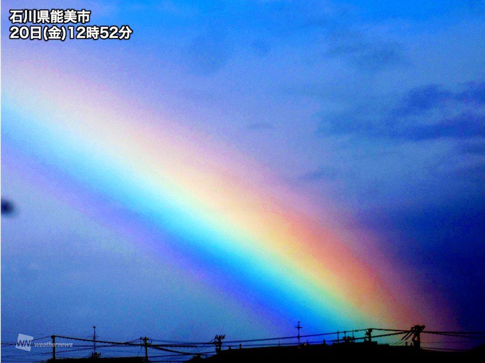 冬の空を彩る虹や虹色の雲が出現 ウェザーニュース