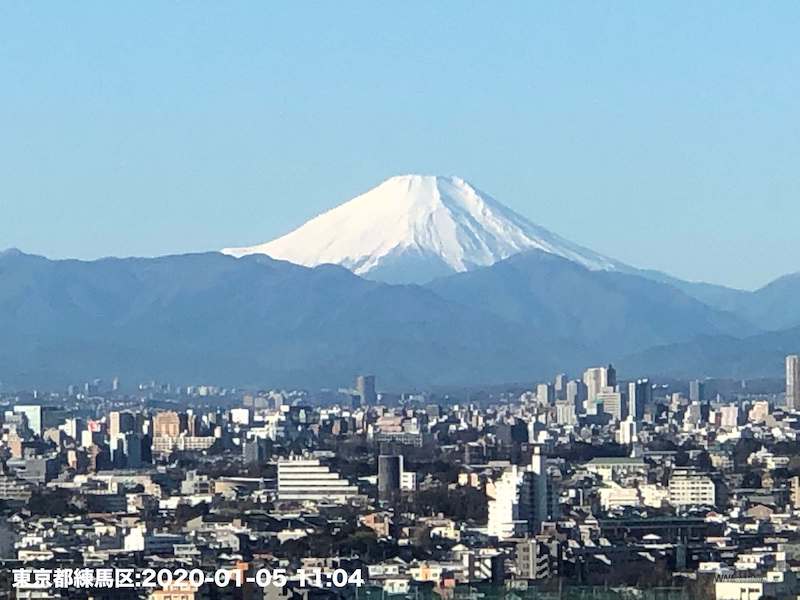 昼になっても東京都内など関東平野から富士山くっきり ウェザーニュース