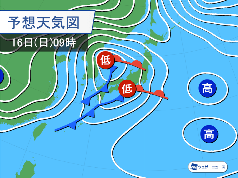 2月16日は 天気図の日 天気図から読み取れることは ウェザーニュース