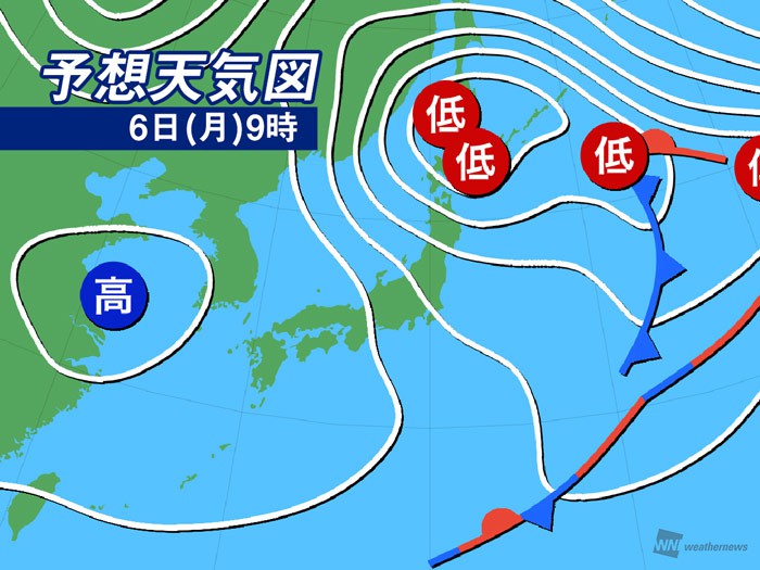 今日の天気 4月6日 月 東京など東日本や西日本は晴れ 北日本は荒天に注意 ウェザーニュース