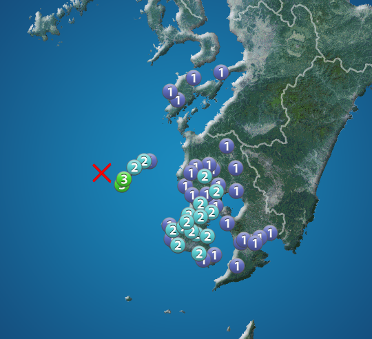 鹿児島県で震度3の地震発生 | ウェザーニュース