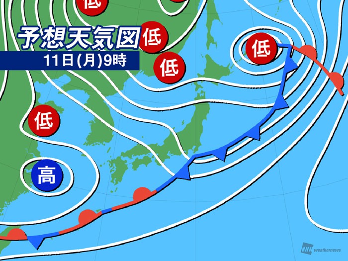 今日の天気 5月11日 月 週明けは東京など30 近い暑さ 沖縄は梅雨入りか ウェザーニュース