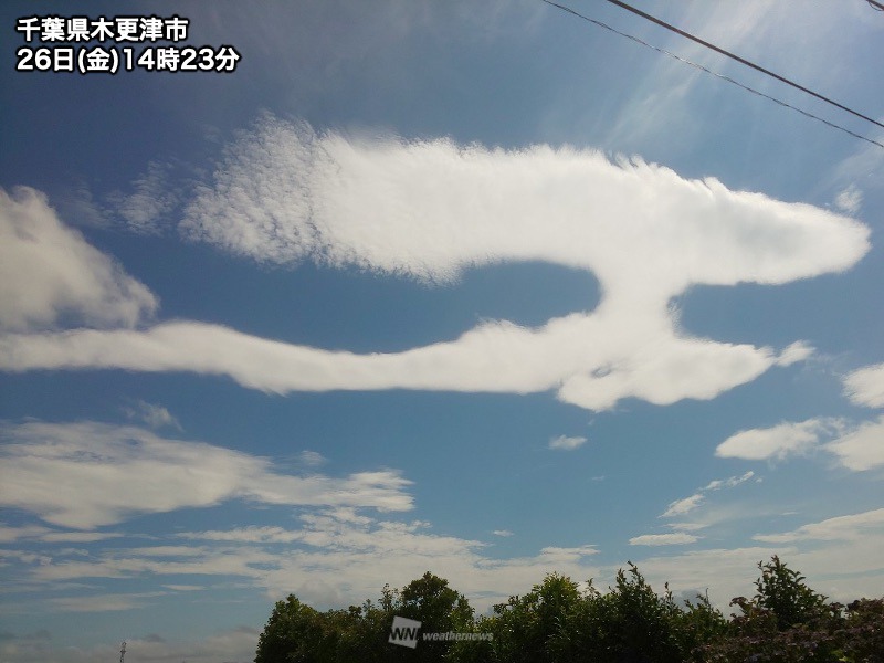 まるで雲の彫刻展神奈川や千葉など関東の空に「レンズ雲」が出現レンズ雲ができるメカニズム参考資料など