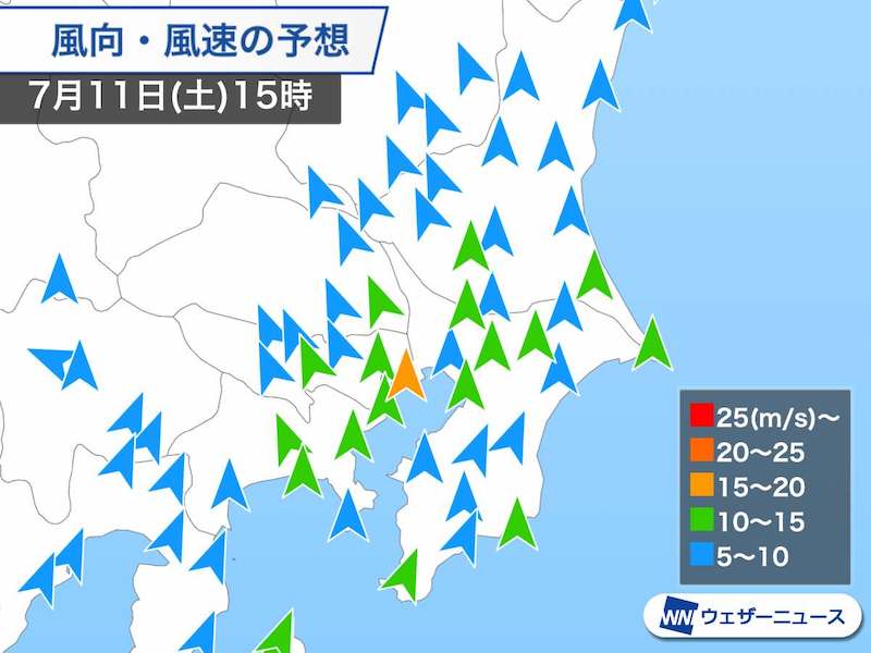 東京湾周辺で強まる風に注意 電車遅延の心配も ウェザーニュース