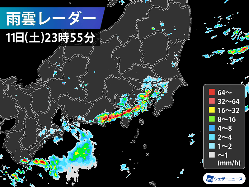 関東南部で激しい雷雨 東京都心でも12日 日 早朝にかけて要注意 ウェザーニュース