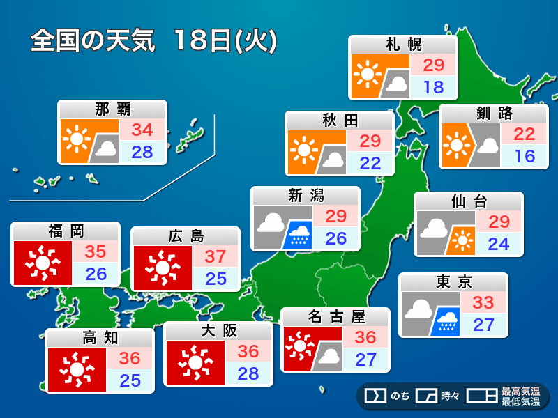 浜松市で41 1 の日本歴代最高気温 東京 大阪など全国250地点超で猛暑日に ウェザーニュース