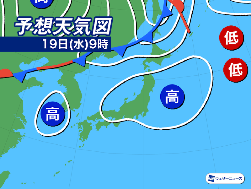 明日8月19日 水 の天気 まだ危険な暑さ 猛暑日エリアは拡大 ウェザーニュース