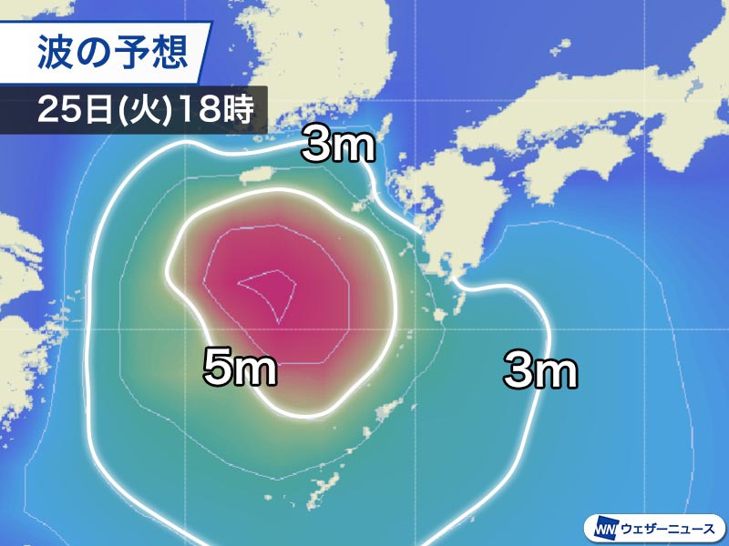 台風8号情報 台風8号は明日にかけて発達ピーク 非常に強い 勢力になる予想 年台風情報 ウェザーニュース