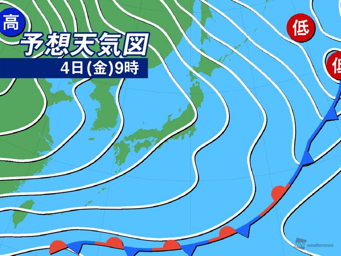 今日の天気 12月4日 金 の天気 関東含む太平洋側は冬晴れ 日本海側は雪や雨 ウェザーニュース