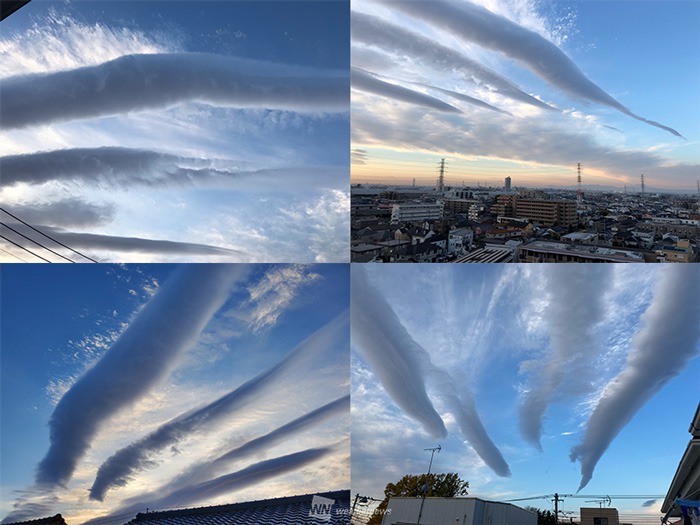 東京や神奈川 埼玉など関東で不思議な帯状の雲が出現 ウェザーニュース
