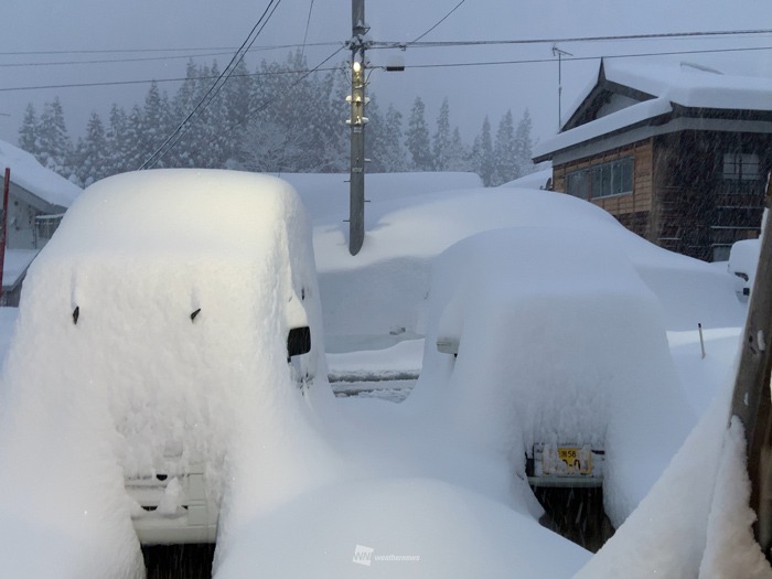北陸で3時間にcm以上積雪急増 日本海側では広範囲で大雪 吹雪に厳重警戒 ウェザーニュース
