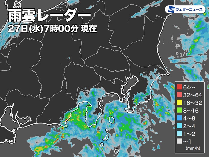 東京など関東では昼にかけて雨 朝は静岡県で強い雨に ウェザーニュース