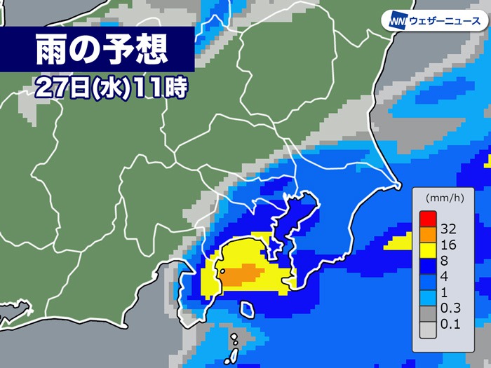 東京など関東では昼にかけて雨 朝は静岡県で強い雨に ウェザーニュース