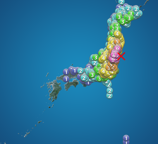 速報 県 地震 福島 過去の地震情報 (日付の新しい順)