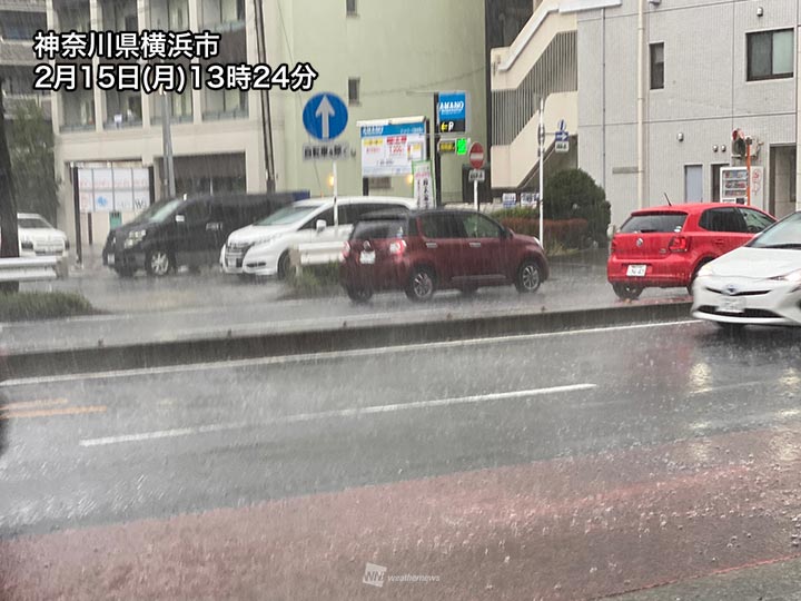 東京や横浜で強雨のピークに 神奈川県には大雨警報が発表 ウェザーニュース