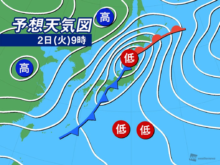 今日の天気 3月2日 火 全国的に荒天に注意 北海道は大雪に警戒を ウェザーニュース