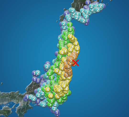 宮城県で震度5強の地震 M6 9 津波注意報はすべて解除 ウェザーニュース