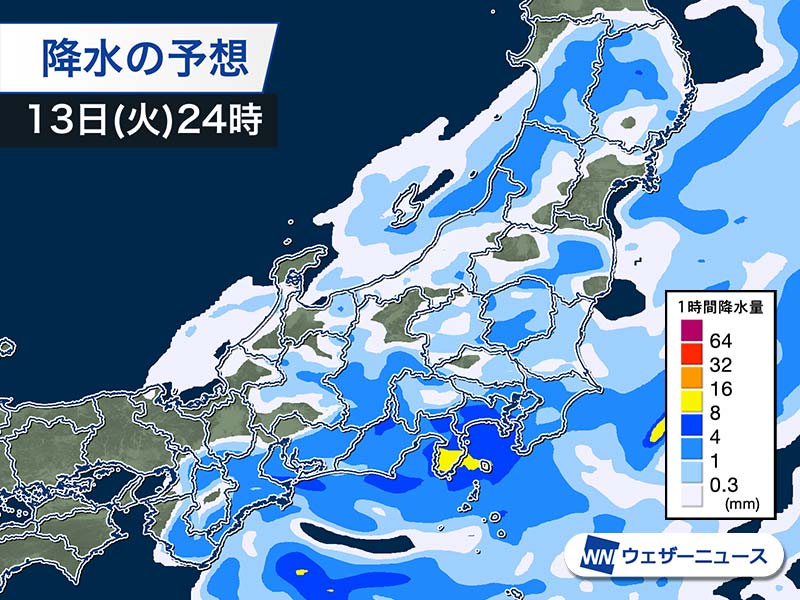今夜は関東や東海で激しい雨 朝も土砂降りの雨に注意 ウェザーニュース