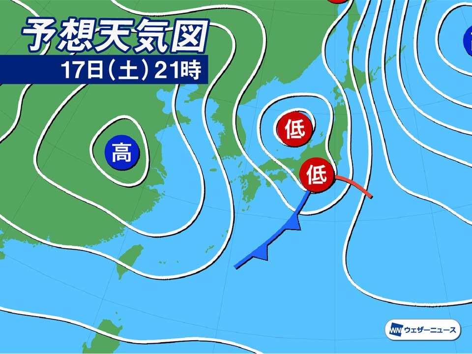 4月17日 土 の天気 全国的に雨の土曜日 西 東日本太平洋側は大雨のおそれ ウェザーニュース
