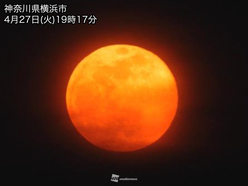 今夜は満月 ピンクムーン 東日本や北日本では観測チャンス ウェザーニュース