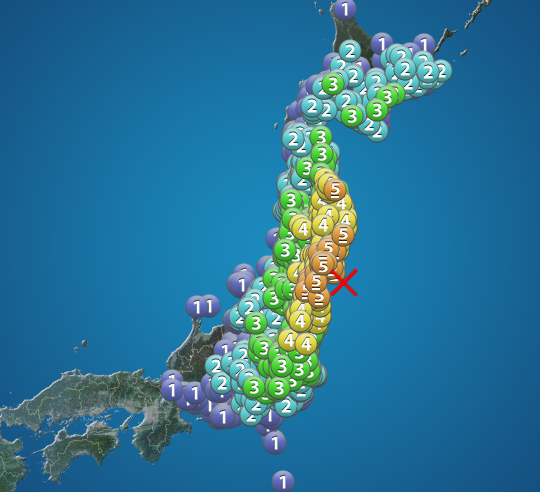 今日 地震 速報 山梨 【茨城新聞】【速報】宮城、福島で震度6強 茨城は震度5弱、一時22万軒超が停電
