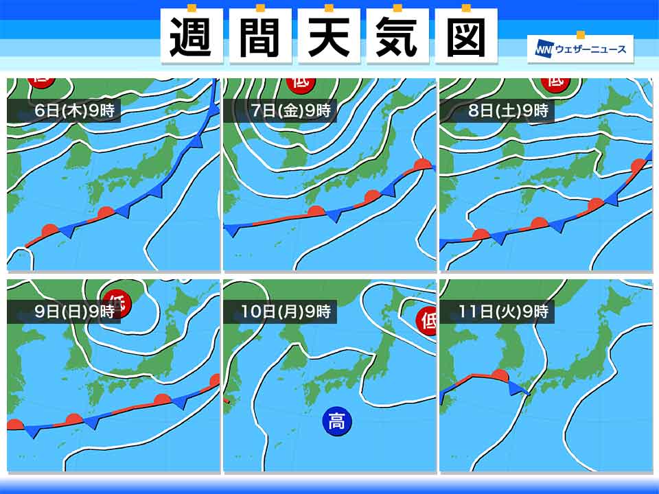 週間天気予報 Gw明けは気温高く 沖縄や奄美は梅雨入りの可能性 5月6日 木 12日 水 ウェザーニュース