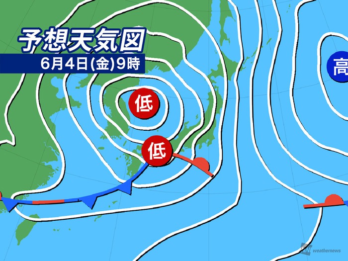 週間天気予報 週後半は全国的に荒天のおそれ 強い雨風に注意 6月2日 水 6月8日 火 ウェザーニュース